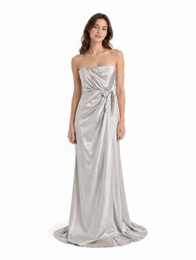 Dessy Collection Silver Formal Gown – Size 4